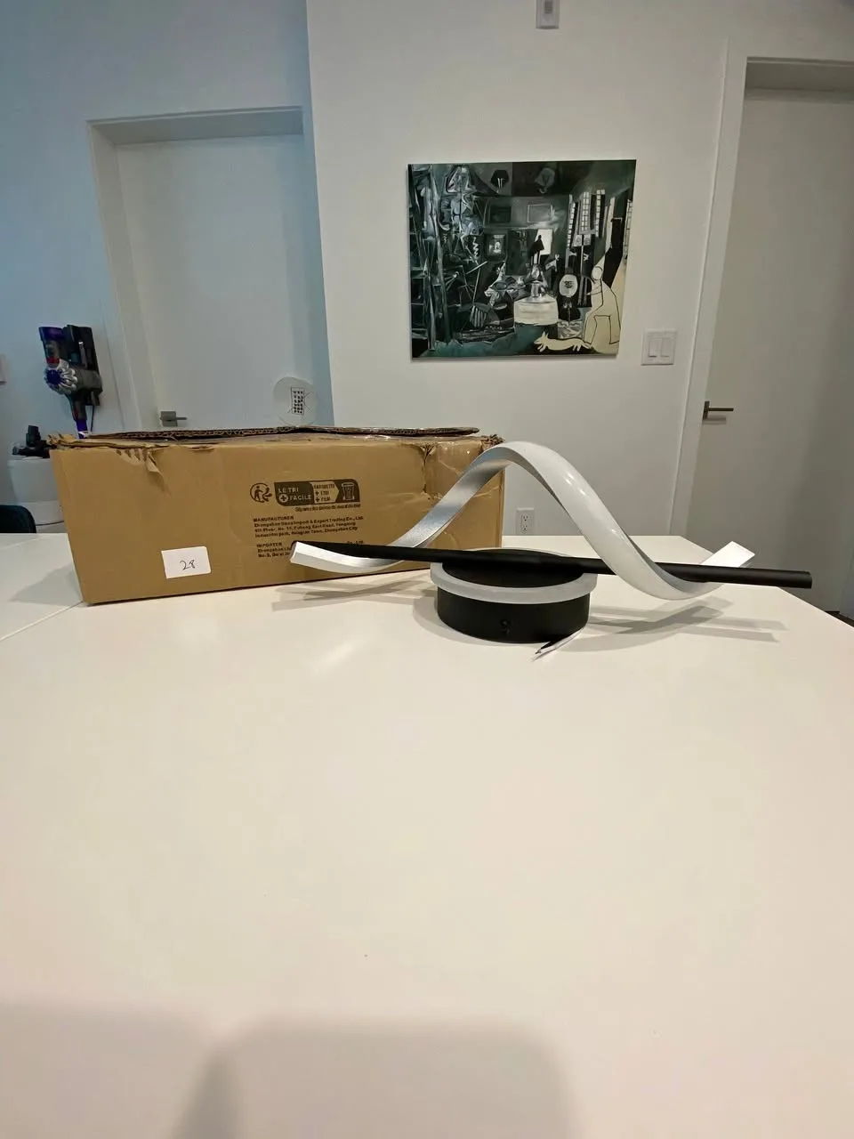 LED Spiral Wall Light – 12W Warm White, Black