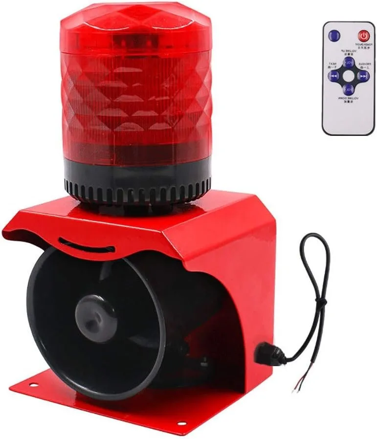 AC 110V Alarm Siren with Flashing Light & Remote | 120dB Loud image indicator(5)
