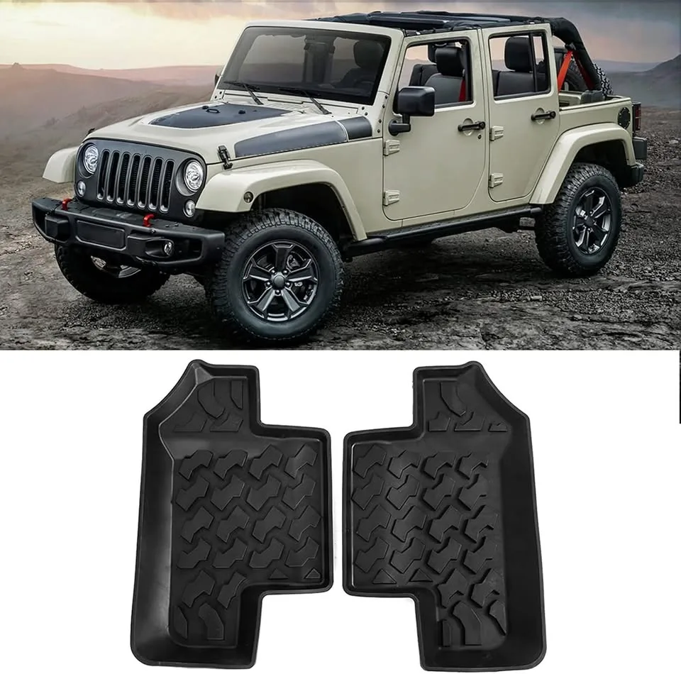 Rubber Rear Door Floor Mats – Jeep Wrangler JK 2-Door 2007-2017 image indicator(3)