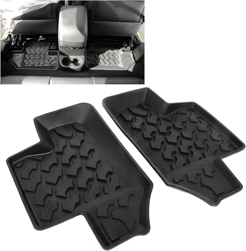 Rubber Rear Door Floor Mats – Jeep Wrangler JK 2-Door 2007-2017 image indicator(4)