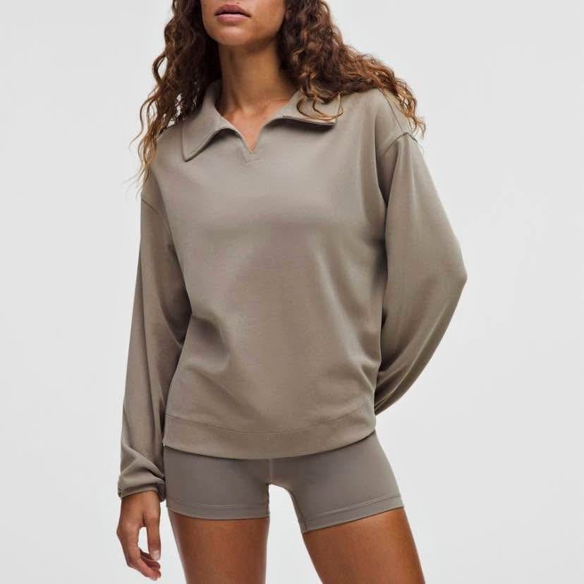 NWT Lululemon Softstreme Polo - XS, Warm Ash Grey