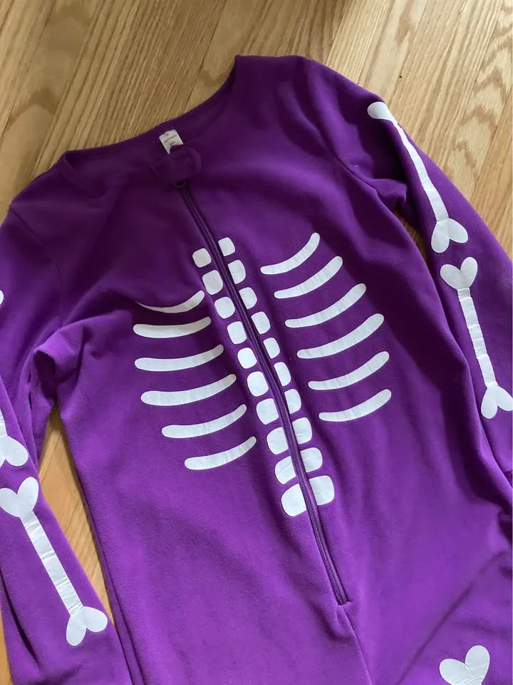 Kids Soft Skeleton Onesie - Size Large image indicator(2)