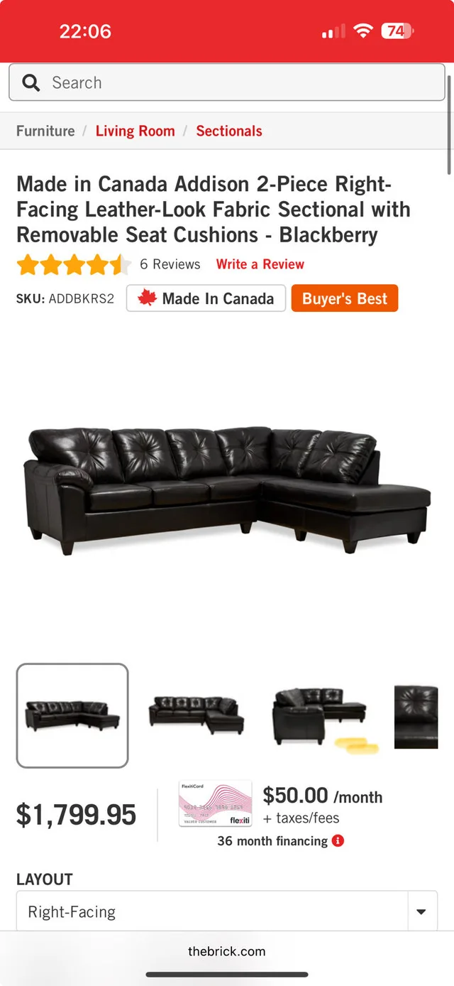 Sectional sofa image indicator(5)