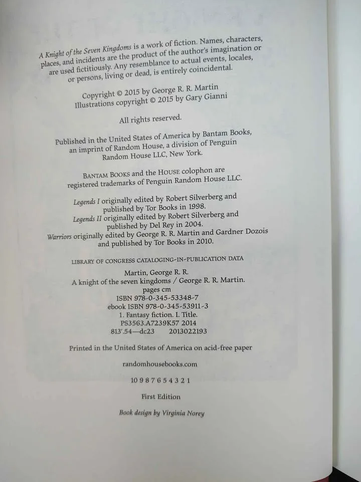 A knight of the seven kingdoms George RR Martin hardcover image indicator(3)