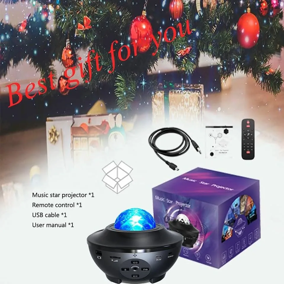 🌌 Starry Night Light Projector - Galaxy LED Bluetooth image indicator(5)