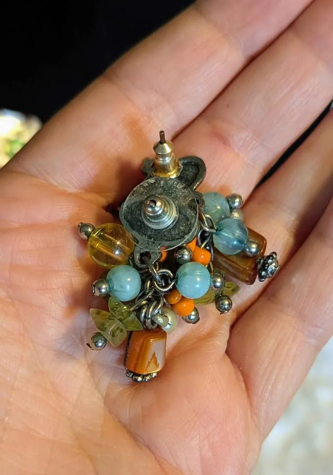 🍂 Tréska Handcrafted Beaded Necklace & x2 Earrings Set image indicator(3)