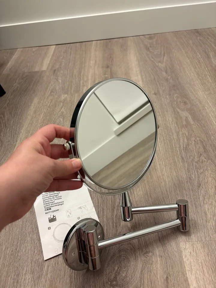 Wall-Mounted Vanity Mirror - 1X/5X Magnification, Chrome image indicator(2)