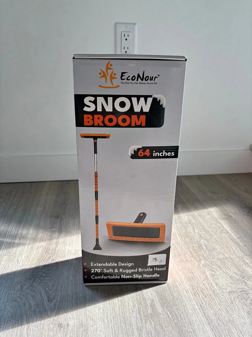 EcoNour 64" Snow Broom & Ice Scraper