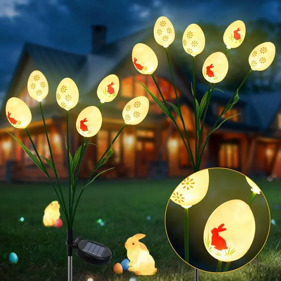 Outdoor Solar Easter Egg Garden Lights image indicator(2)