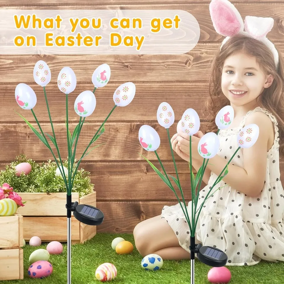 Outdoor Solar Easter Egg Garden Lights image indicator(5)