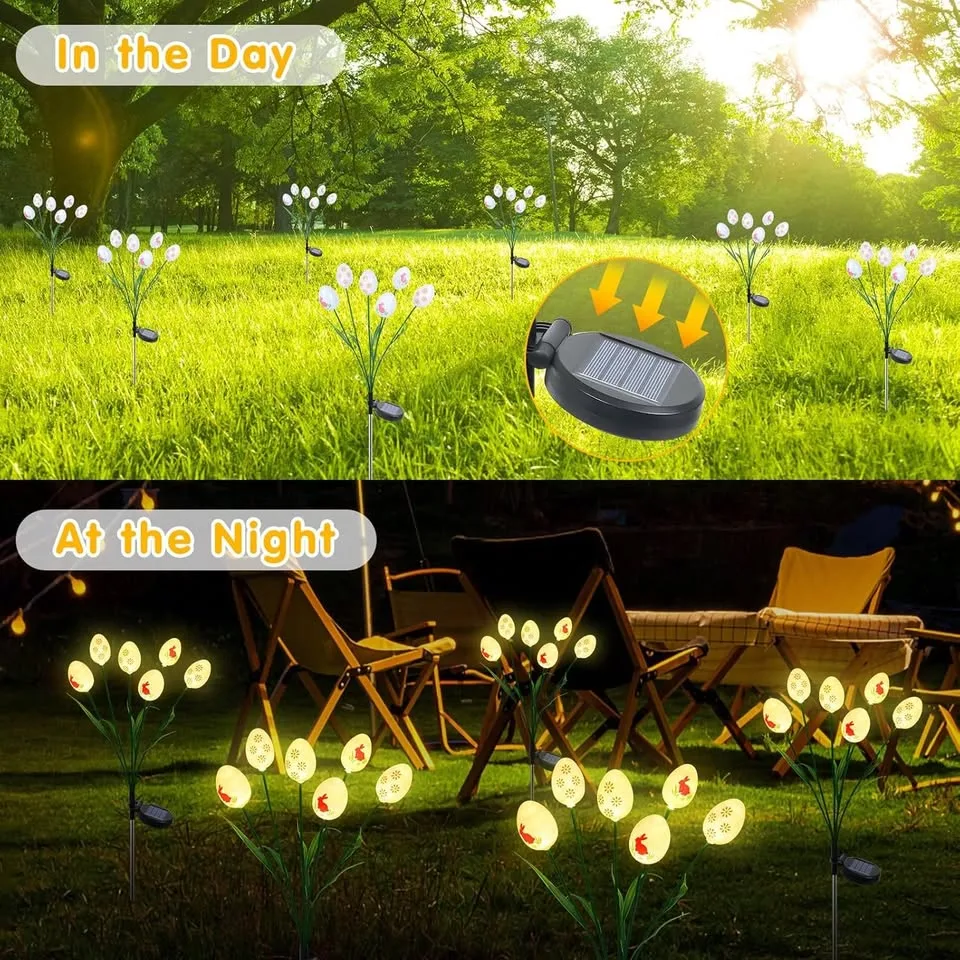 Outdoor Solar Easter Egg Garden Lights image indicator(7)