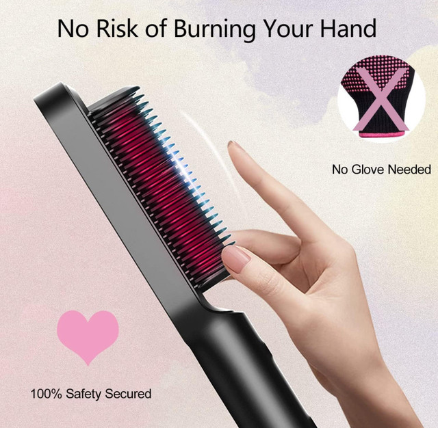 Hair Straightener Brush! Purple - photo 4