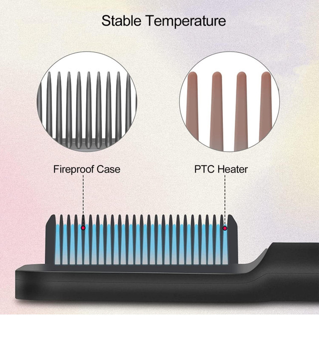 Hair Straightener Brush! Purple - photo 5