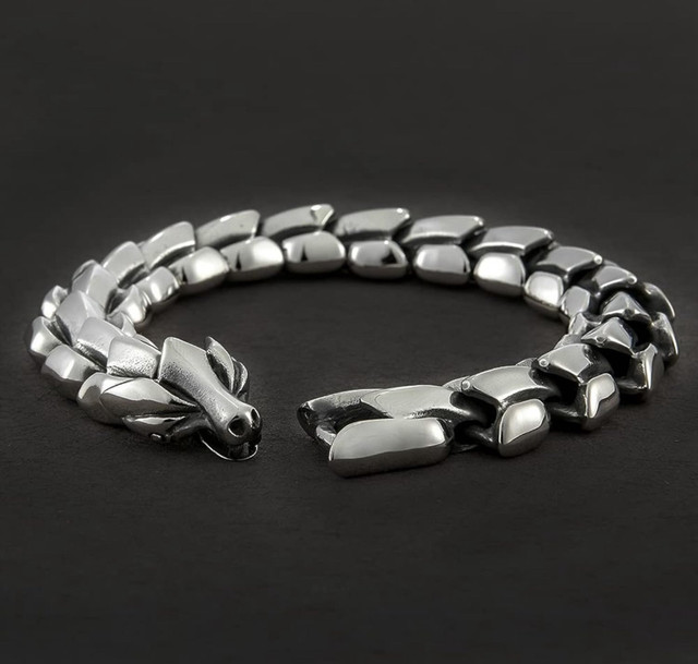 Mens Viking Dragon Chain Bracelet! - photo 3