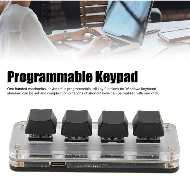 MINI MACRO KEYPAD, 4 KEYS