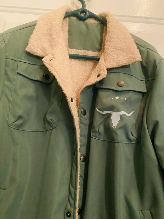 Men's Sherpa Fleece Lined Cargo Jacket! Size S - photo 2