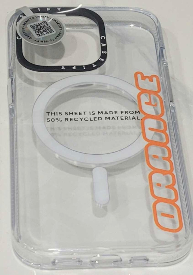 CLEAR MAGSAFE CASE FOR IPHONE 14 PRO, ORANGE