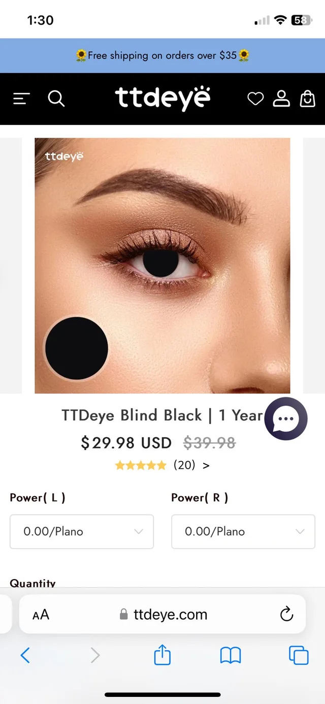 Contacts- TTDeye Blind Black! thumbnail