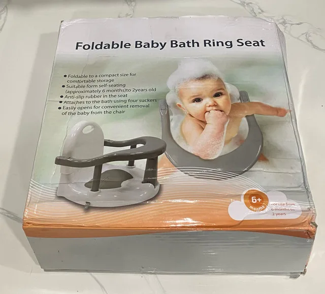 Non-Slip Folding Baby Bath Ring Seat! thumbnail