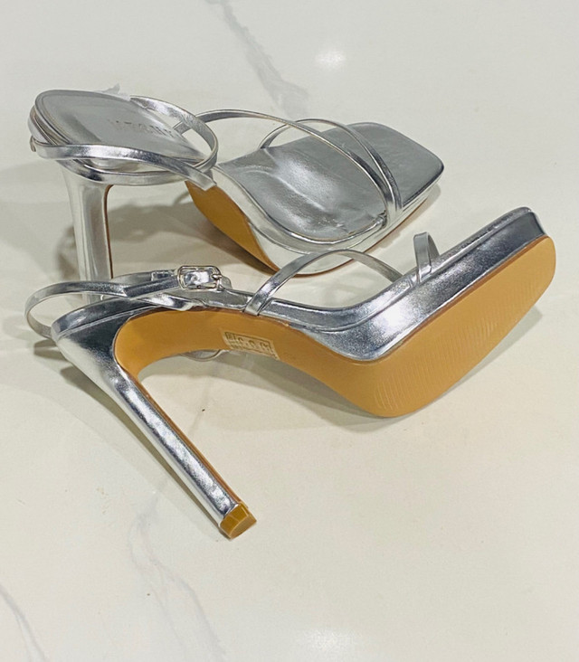 MESHKI Silver Heels! Size 6.5 - photo 5