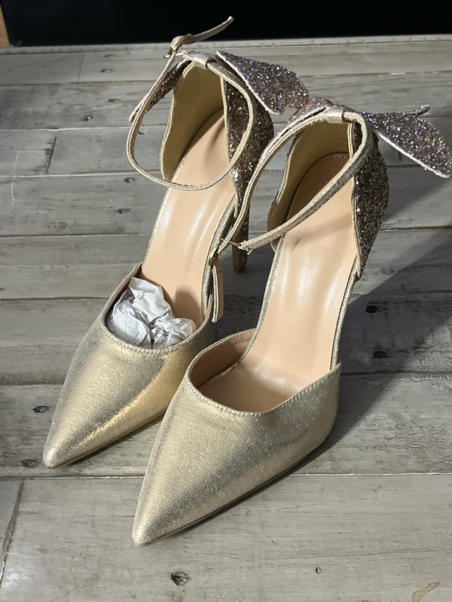 Gold Glitter Heels! Size 7.5 - photo 4
