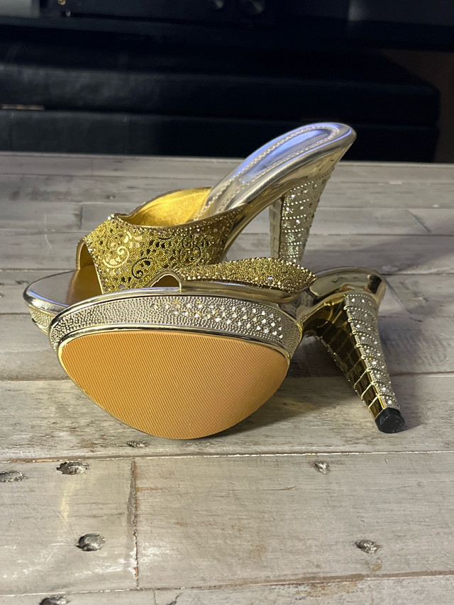 Party wear Gold High Heels! Size 4 - photo 2