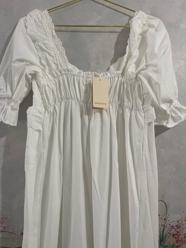 Pink Goddess White Dress! Size L - photo 4