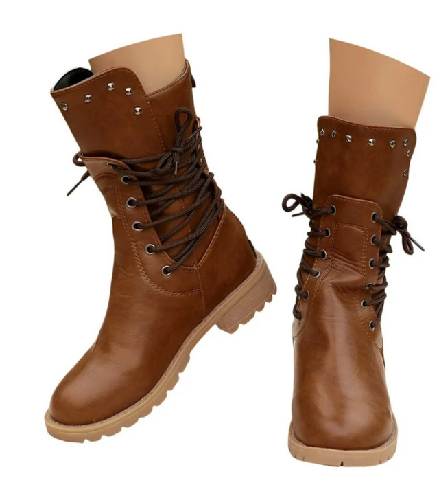 Brown Mid-Calf Boots! Size 9 - photo 4