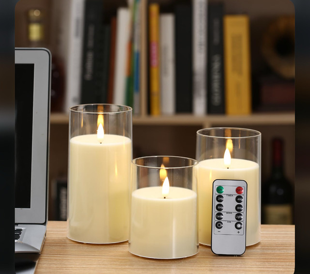 Flameless LED Candle Set! Clear