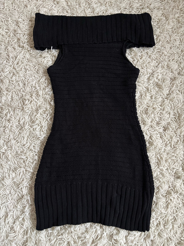 Guess Jeans Off Shoulder Black Mini Dress - XS/S - photo 4