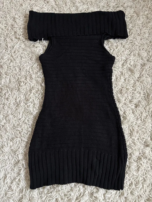 Guess Jeans Off Shoulder Black Mini Dress - XS/S image indicator(4)