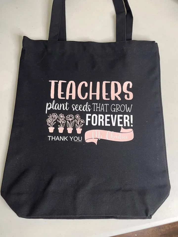 Custom Heavy Duty Cotton Tote Bags - Teachers image indicator(3)