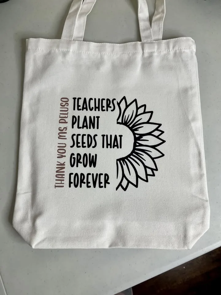 Custom Heavy Duty Cotton Tote Bags - Teachers image indicator(5)