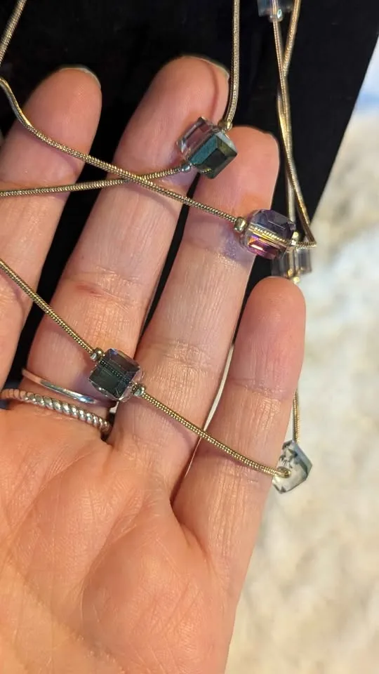 ✨ Joe Fresh Iridescent Bead Necklace + Earrings image indicator(5)