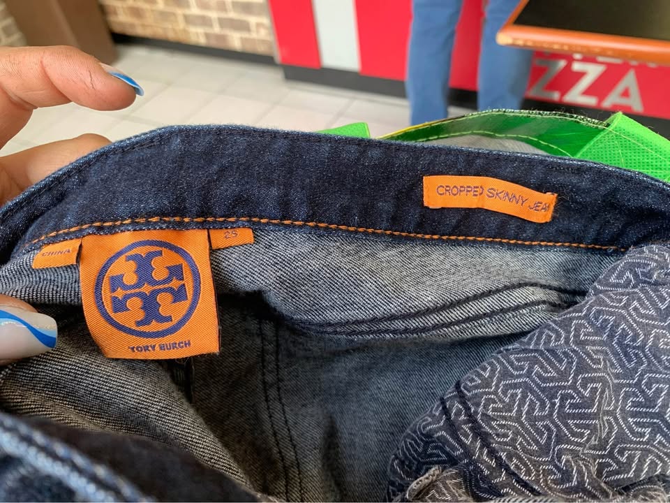 Tory Burch Cropped Skinny Jeans – Size 25, Dark Wash Denim - photo 2