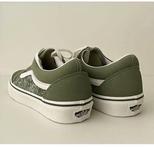 Vans Old Skool Olive Paisley — Size 10 (Great Condition)