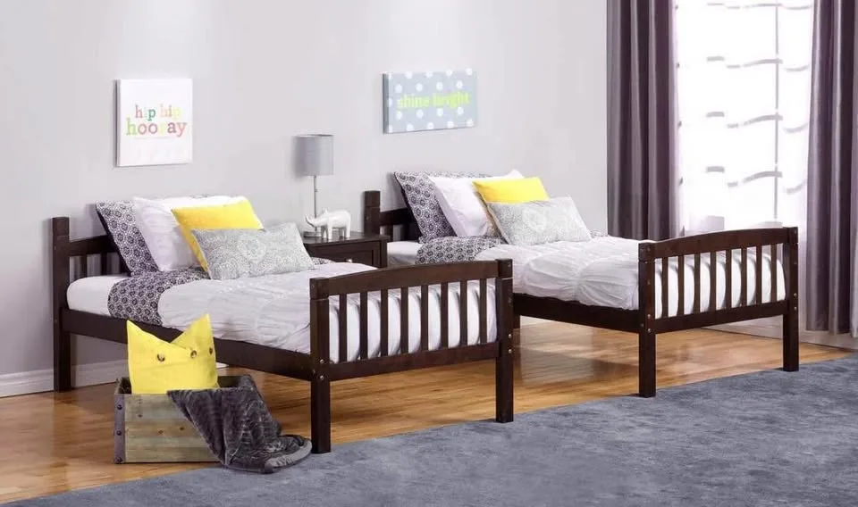 Dorel Twin Over Twin Bunk Bed and converted 02 twin beds image indicator(2)