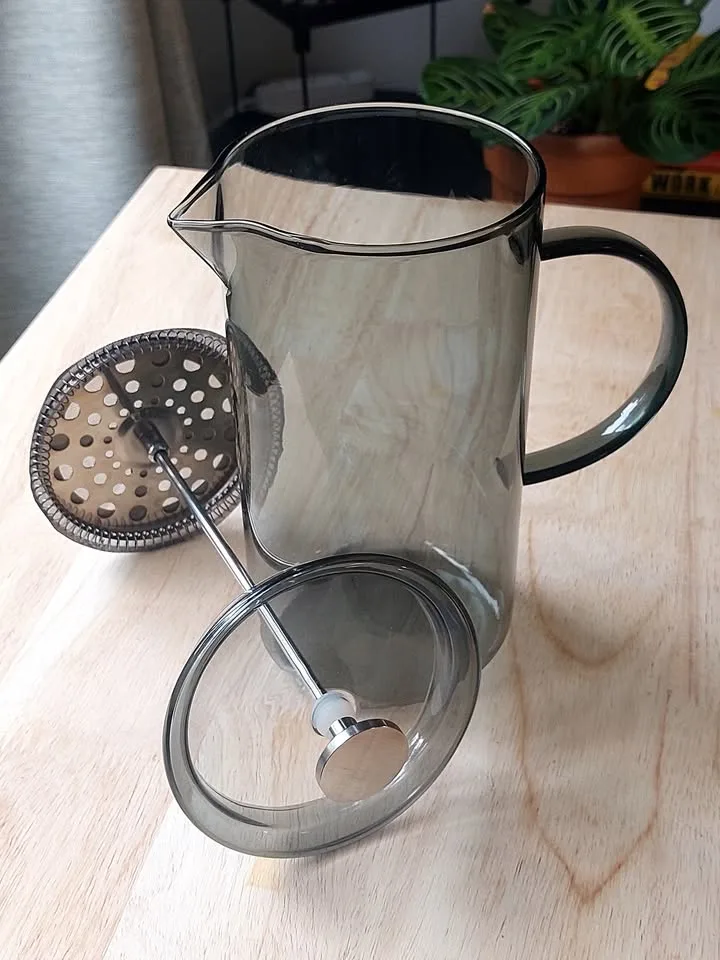 French Press, Borosilicate Glass Grey image indicator(2)