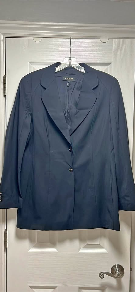 Navy Escada Wool Suit (Pants and Blazer)
