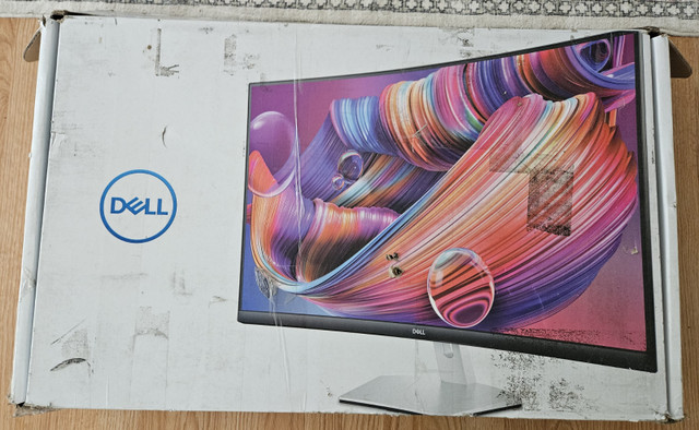 Dell 32” Curved Monitor S3222HN – Broken Screen – For Parts Only