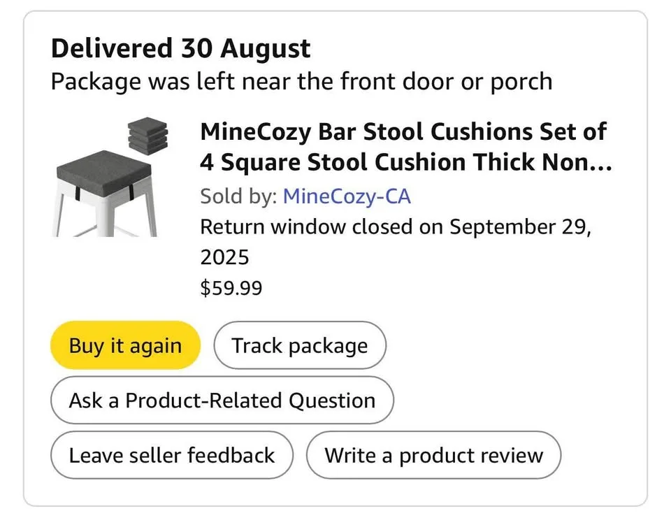 Bar Stool Cushions Set of 4 12" X 12" Dark Gray image indicator(8)