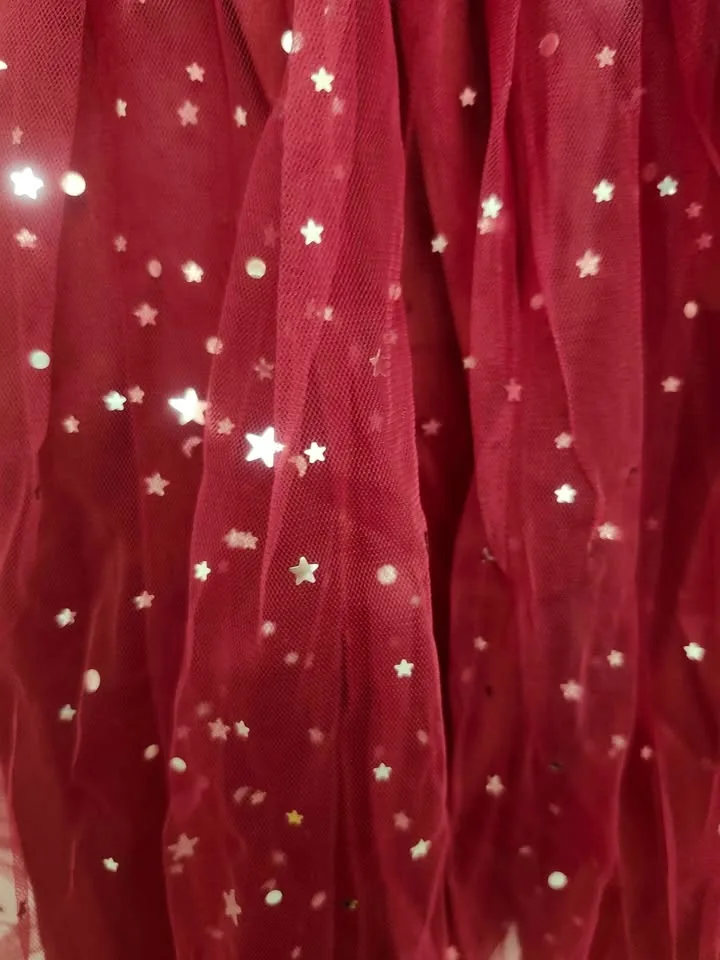 🎀 Beautiful Burgundy Sparkle Party Dress – Size 5-6 Years 🎀 image indicator(3)