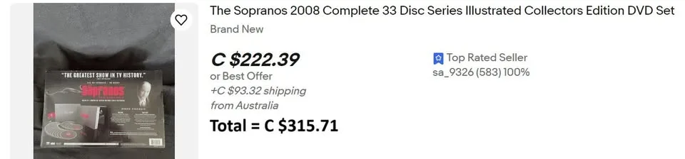 The Sopranos Never opened Complete 33 Disc image indicator(2)