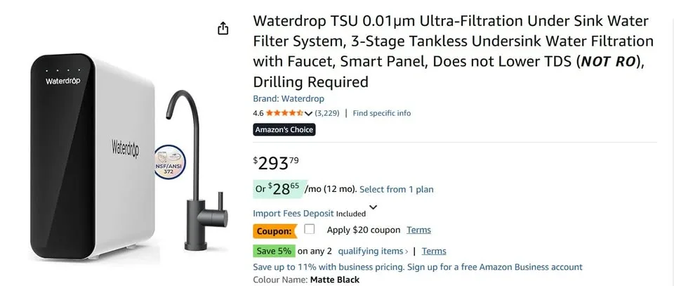 Water filtration system image indicator(2)