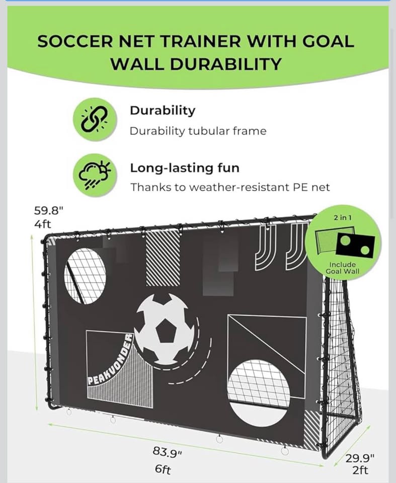 7x5 ft Kids Soccer Net for Backyard - photo 3