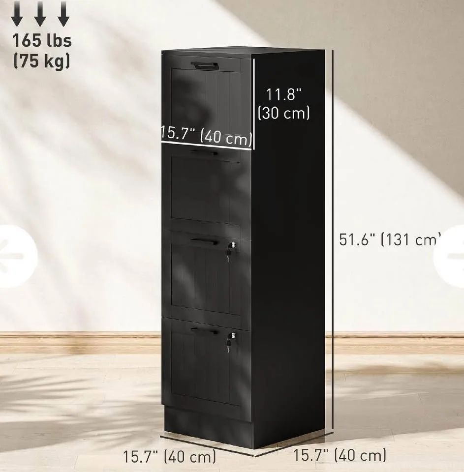 New open box Compact 4-Drawer Filing Cabinet image indicator(2)