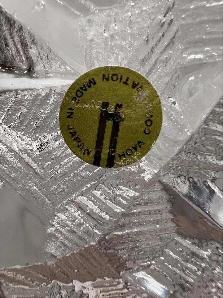 Vintage "Hoya" Crystal Ice Castle Bowl 6.25” Made in Japan image indicator(6)