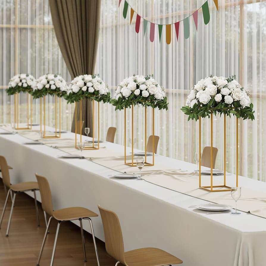 10 Pcs 60 CM Tall Metal Flower Stand, Gold Centerpieces - photo 2