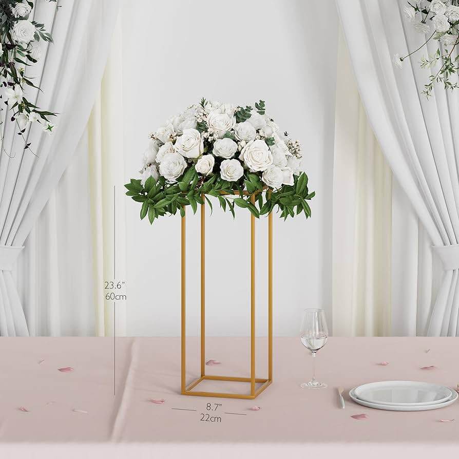 10 Pcs 60 CM Tall Metal Flower Stand, Gold Centerpieces - photo 4