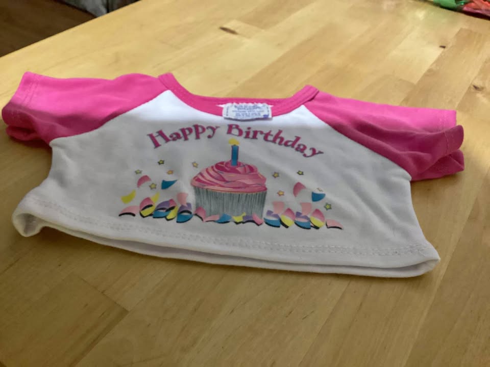 Build A Bear happy birthday shirt
